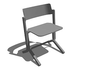 灰色折叠椅子SU模型下载_sketchup草图大师SKP模型