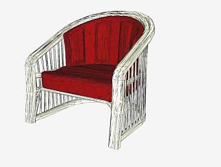 舒适座椅露台椅SU模型下载_sketchup草图大师SKP模型