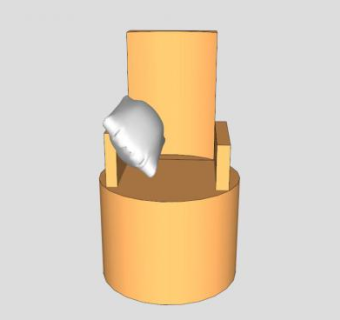 黄色座椅安乐椅SU模型下载_sketchup草图大师SKP模型