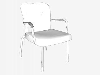 白色座椅霍沃思椅子SU模型下载_sketchup草图大师SKP模型