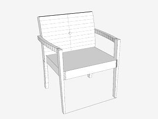 白色座椅格林威治贵宾椅SU模型下载_sketchup草图大师SKP模型