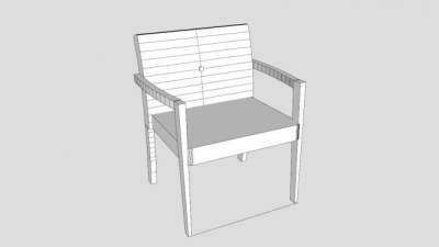 白色座椅格林威治贵宾椅SU模型下载_sketchup草图大师SKP模型