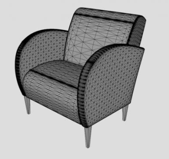 灰色舒适沙发座椅SU模型下载_sketchup草图大师SKP模型