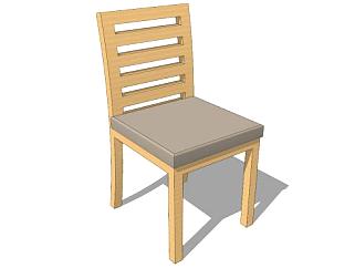 实木座椅安泰椅SU模型下载_sketchup草图大师SKP模型
