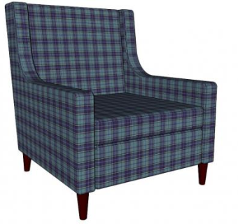 躺椅格子座椅SU模型下载_sketchup草图大师SKP模型