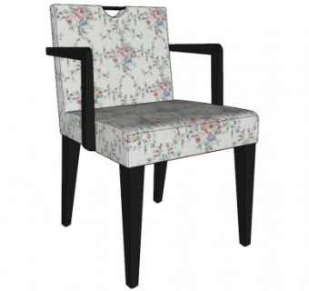 花纹座椅邓巴椅SU模型下载_sketchup草图大师SKP模型