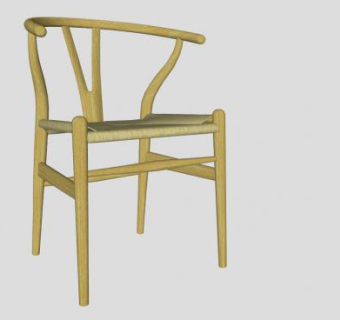 叉骨椅维格纳座椅SU模型下载_sketchup草图大师SKP模型