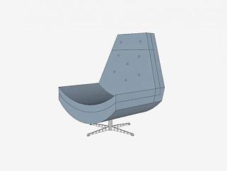 威廉椅子灰色椅子SU模型下载_sketchup草图大师SKP模型