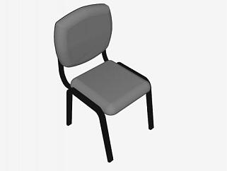 黑色座椅单椅SU模型下载_sketchup草图大师SKP模型