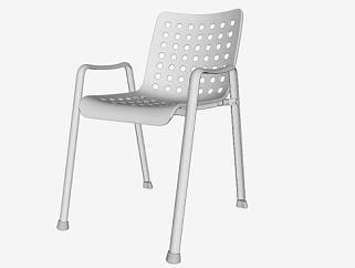 灰色座椅兰迪椅SU模型下载_sketchup草图大师SKP模型