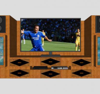 电视柜带鱼钩电视柜SU模型下载_sketchup草图大师SKP模型