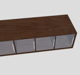 简单而现代的电视柜SU模型下载_sketchup草图大师SKP模型