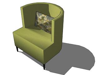 绿色罗亚·阿卡迪亚椅子SU模型下载_sketchup草图大师SKP模型