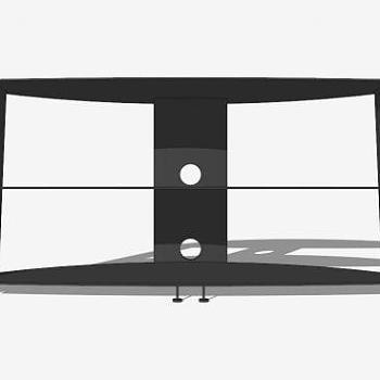 黑色简约现代电视柜SU模型下载_sketchup草图大师SKP模型