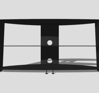 黑色简约现代电视柜SU模型下载_sketchup草图大师SKP模型