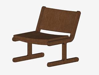 棕色座椅阿尼尔椅SU模型下载_sketchup草图大师SKP模型