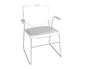 <em>白色织物</em>座椅垫SU模型下载_sketchup草图大师SKP模型