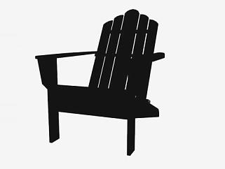 黑色座椅走廊椅SU模型下载_sketchup草图大师SKP模型