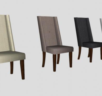 波特餐椅扫描设计餐椅SU模型下载_sketchup草图大师SKP模型
