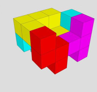 彩色木椅SU模型下载_sketchup草图大师SKP模型