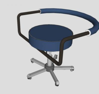 回旋椅转椅SU模型下载_sketchup草图大师SKP模型