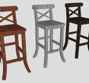 灰色椅史密斯系统口味凳SU模型下载_sketchup草图大师SKP模型