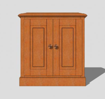 威尔逊先生的木质电视柜SU模型下载_sketchup草图大师SKP模型