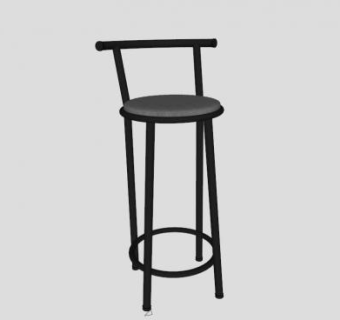 灰色座椅杆凳SU模型下载_sketchup草图大师SKP模型