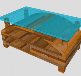 木制现代带抽屉电视柜SU模型下载_sketchup草图大师SKP模型