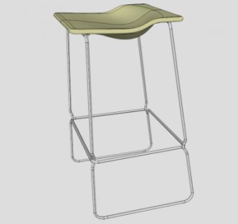 高脚尾凳SU模型下载_sketchup草图大师SKP模型