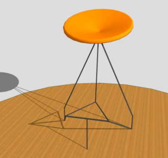 现代高脚凳SU模型下载_sketchup草图大师SKP模型
