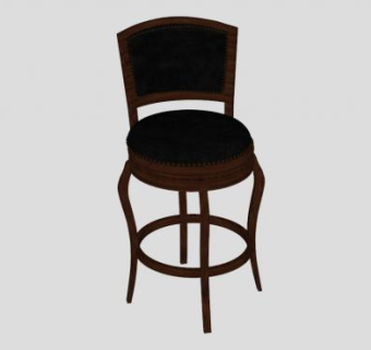 旋转酒吧凳子SU模型下载_sketchup草图大师SKP模型