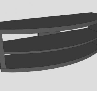 一个简单的电视架SU模型下载_sketchup草图大师SKP模型