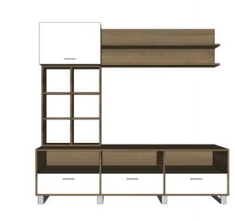 最高值电视柜SU模型下载_sketchup草图大师SKP模型