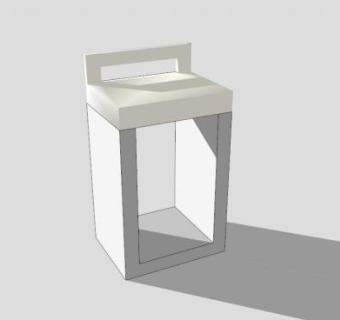 现代白色单椅SU模型下载_sketchup草图大师SKP模型