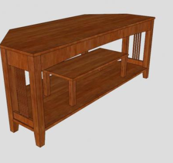 使命派风格电视柜SU模型下载_sketchup草图大师SKP模型