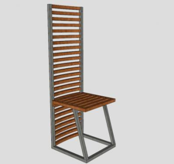 高背座椅SU模型下载_sketchup草图大师SKP模型