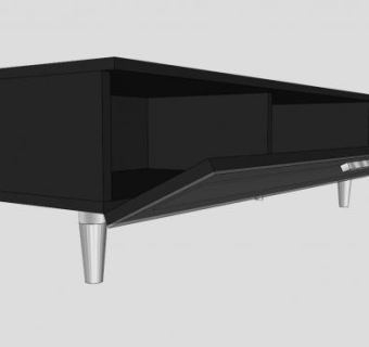 现代的玻璃电视支架SU模型下载_sketchup草图大师SKP模型