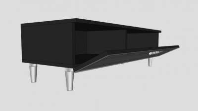 现代的玻璃电视支架SU模型下载_sketchup草图大师SKP模型