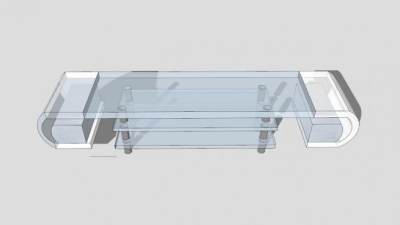 当代玻璃台面电视柜SU模型下载_sketchup草图大师SKP模型