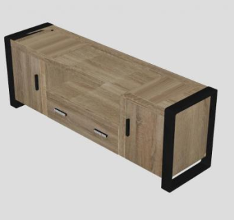 豪华电视柜SU模型下载_sketchup草图大师SKP模型