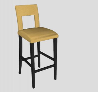 桑德勒座位靠背座椅SU模型下载_sketchup草图大师SKP模型