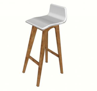 变形凳子灰色座椅SU模型下载_sketchup草图大师SKP模型