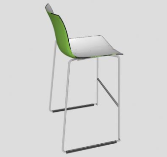 靠背椅弓形凳SU模型下载_sketchup草图大师SKP模型