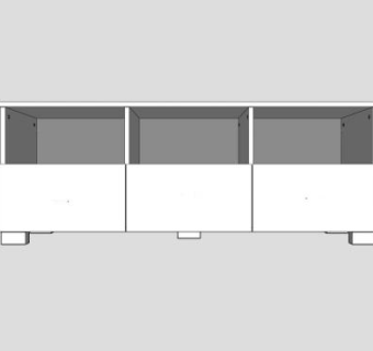 单白色电视柜SU模型下载_sketchup草图大师SKP模型