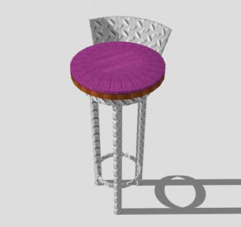 杆凳高脚座椅SU模型下载_sketchup草图大师SKP模型