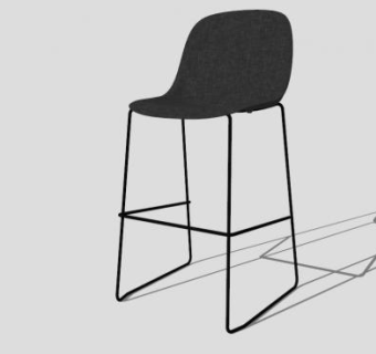 深灰色零食凳座椅SU模型下载_sketchup草图大师SKP模型