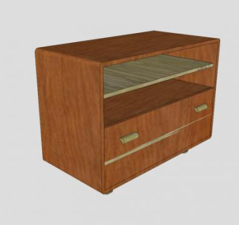 复古风电视柜SU模型下载_sketchup草图大师SKP模型