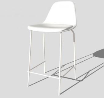 工业白色零食凳SU模型下载_sketchup草图大师SKP模型