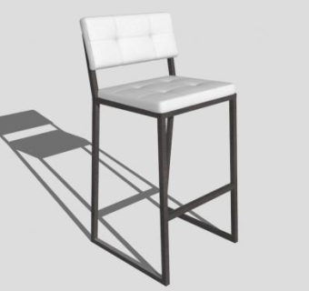 白色零食凳座椅SU模型下载_sketchup草图大师SKP模型
